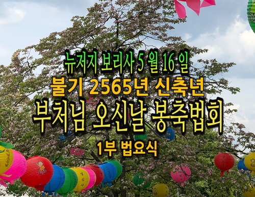 5월16일 뉴저지 보리사 신축년(불기 2565년) 부처님오신날 봉축법회 1부 법요식